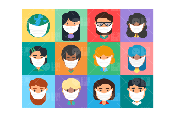 Download Diverse People in Mask Illustration - Diverse Collection