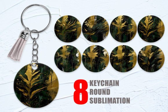 Download Keychain Contemporary Art Dark Moss - Contemporary Collection