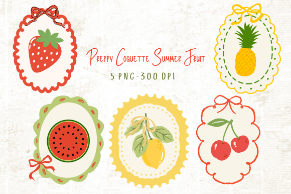 Download Preppy Coquette Summer Fruit PNG - Summer Collection